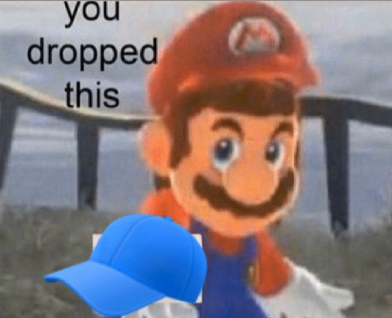 Mario cap Blank Meme Template