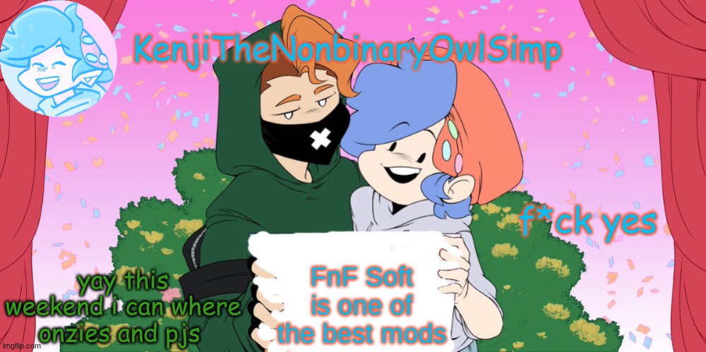 Soft Boyfriend cute | yay this weekend i can where onzies and pjs; f*ck yes | image tagged in soft boyfriend cute | made w/ Imgflip meme maker