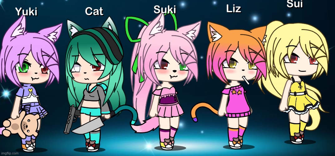 I'm making a gacha story I need characters gimme ideas or characters here's  some characters op ocs allowed - Imgflip