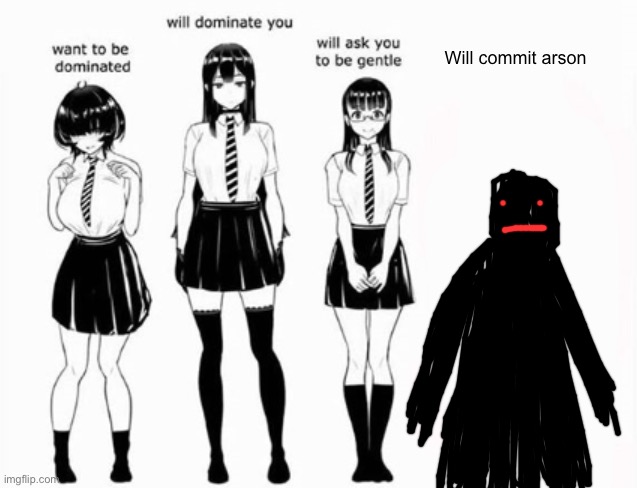 Domination stats | Will commit arson | image tagged in domination stats | made w/ Imgflip meme maker