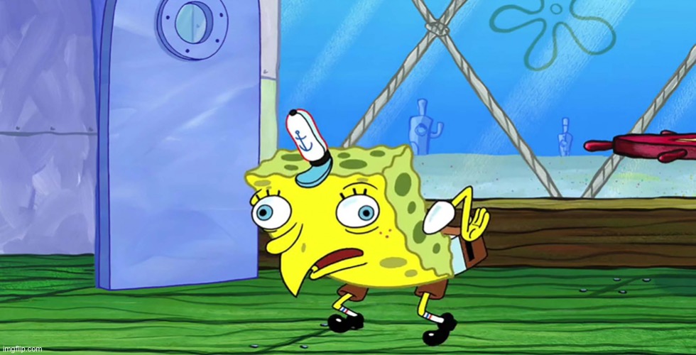 Spongebob Mocking (with capitalization) | image tagged in spongebob mocking with capitalization | made w/ Imgflip meme maker
