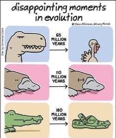 Disappointing Moments in evolution Blank Meme Template