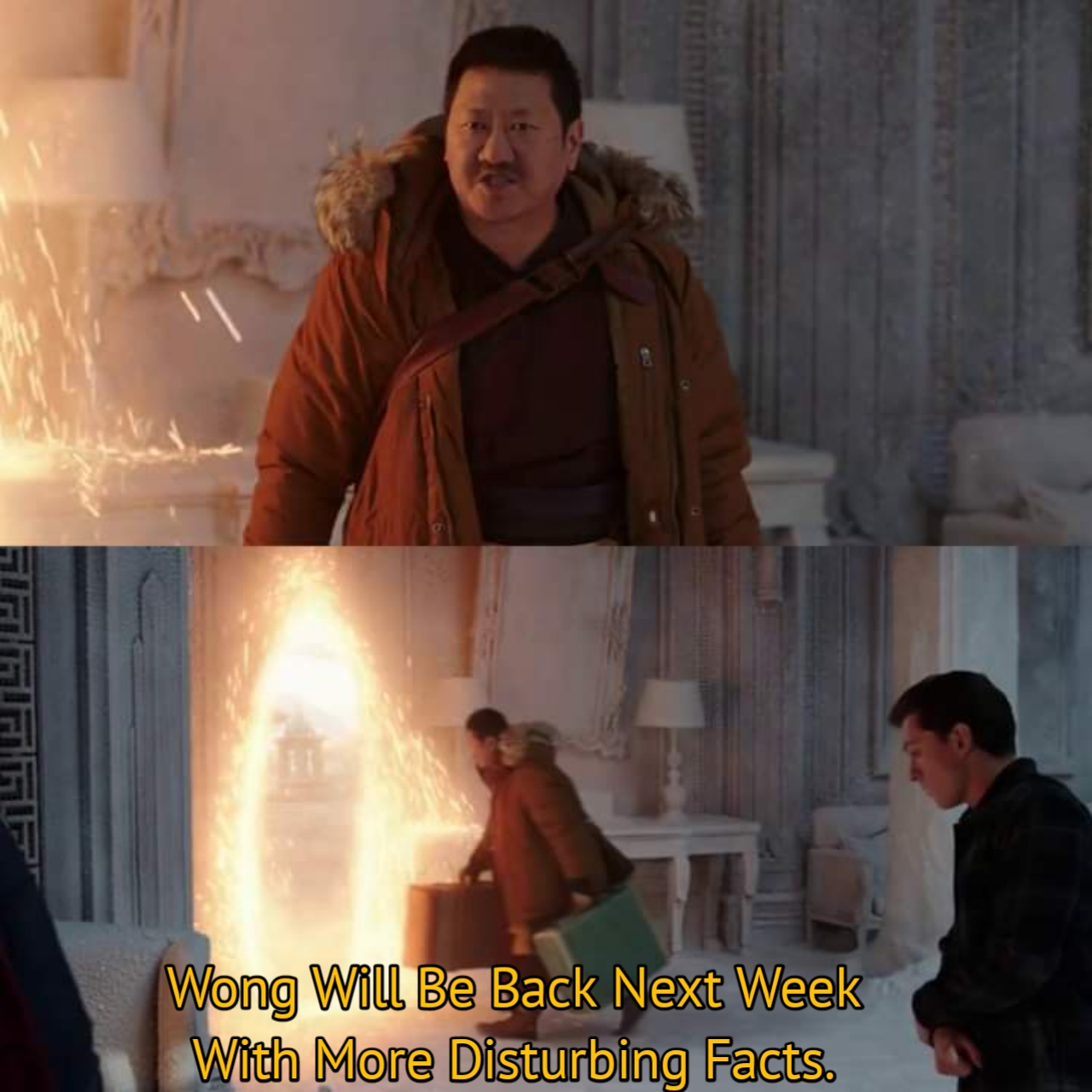 Wong Will Be Back Next Week With More Disturbing Facts. Blank Meme Template