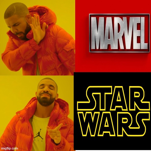 Star wars vs marvel | image tagged in star wars,marvel sucks | made w/ Imgflip meme maker