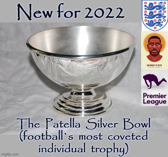 The Patella Silver Bowl | New for 2022; The  Patella  Silver  Bowl
(football`s  most  coveted
individual  trophy) | image tagged in kneeling | made w/ Imgflip meme maker