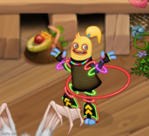 I’m surprised that I teleported a monster in seasonal island with its costume and they still have it on | made w/ Imgflip meme maker