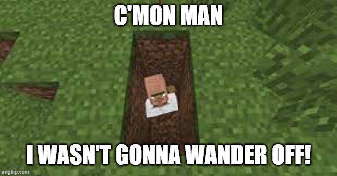 C'MON MAN I WASN'T GONNA WANDER OFF! | made w/ Imgflip meme maker