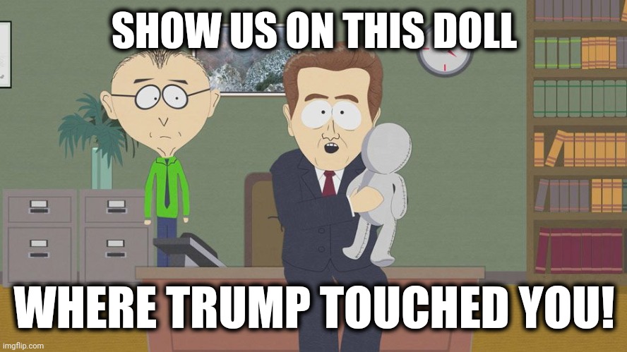 show us on this doll | SHOW US ON THIS DOLL WHERE TRUMP TOUCHED YOU! | image tagged in show us on this doll | made w/ Imgflip meme maker