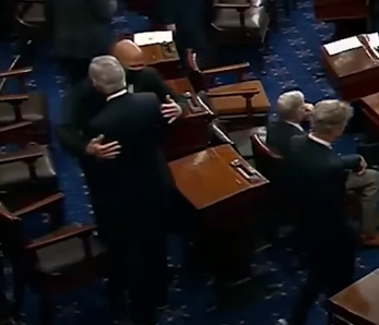 Corey Booker hugs Tommy Tuberville Blank Meme Template