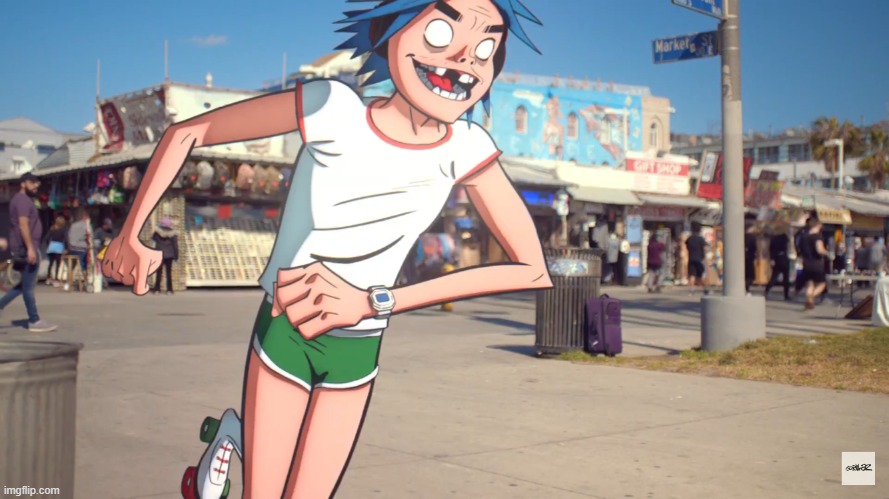 2-D from Gorillaz | image tagged in 2-d from gorillaz | made w/ Imgflip meme maker