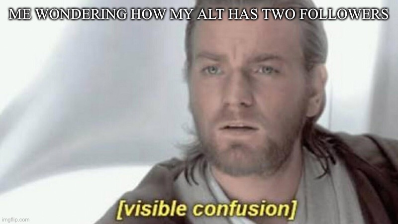 Bruh | ME WONDERING HOW MY ALT HAS TWO FOLLOWERS | image tagged in fun | made w/ Imgflip meme maker