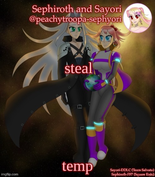 Sayori and Sephiroth | steal; temp | image tagged in sayori and sephiroth | made w/ Imgflip meme maker