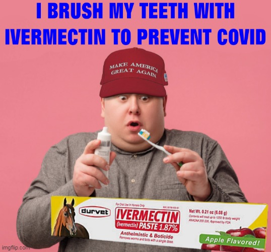 image tagged in trump supporters,clown car republicans,ivermectin,toothpaste,covid19,coronavirus | made w/ Imgflip meme maker