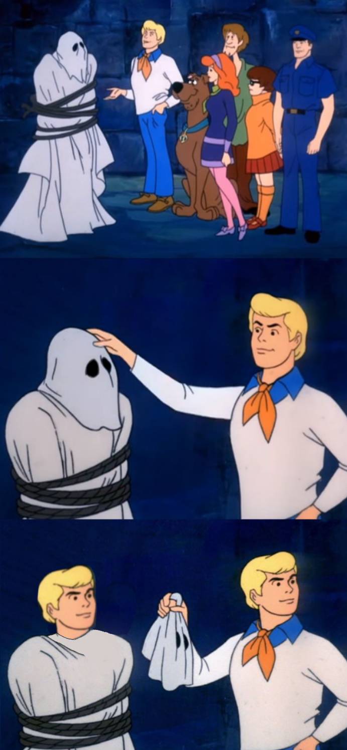 Scooby Doo Unmasking Fred Blank Meme Template