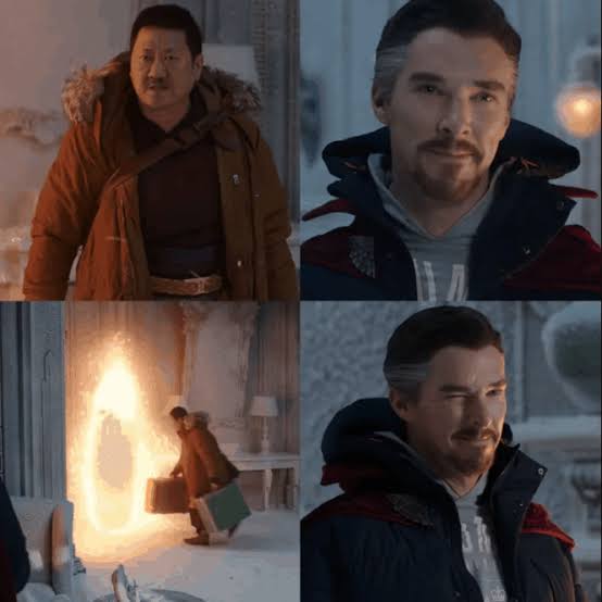 Dr strange wink spiderman no way home Blank Meme Template