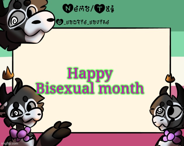 Coles announcement template | Happy Bisexual month | image tagged in coles announcement template | made w/ Imgflip meme maker