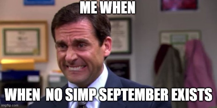 If there is NN there is NSS??? | ME WHEN; WHEN  NO SIMP SEPTEMBER EXISTS | image tagged in michael scott upset | made w/ Imgflip meme maker