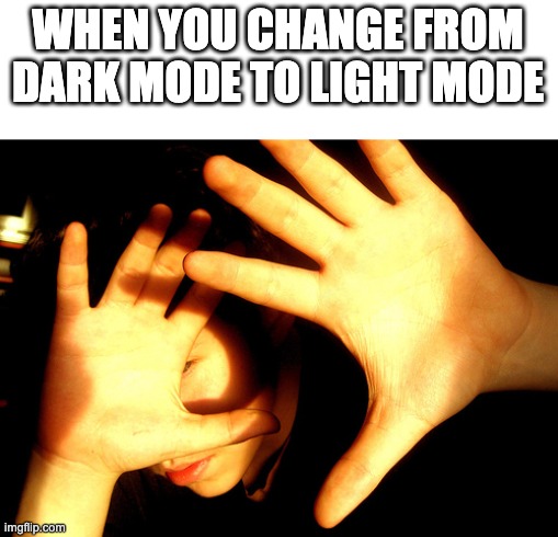 Too Bright | WHEN YOU CHANGE FROM DARK MODE TO LIGHT MODE | image tagged in too bright | made w/ Imgflip meme maker