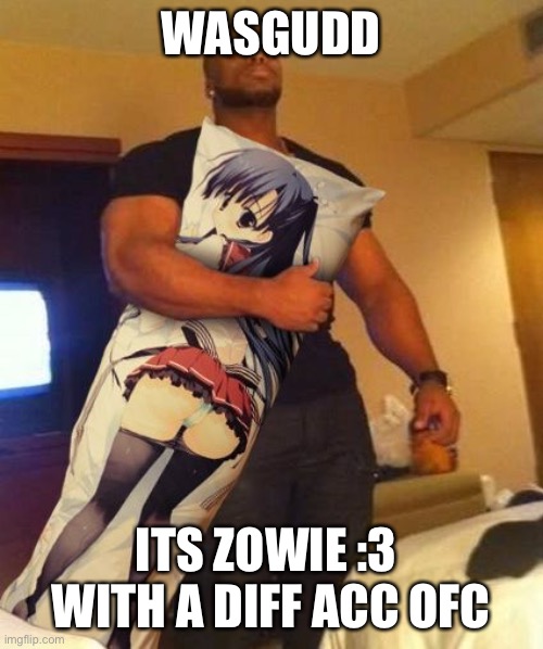 IM BACK BITCHES | WASGUDD; ITS ZOWIE :3 
WITH A DIFF ACC OFC | image tagged in hentai | made w/ Imgflip meme maker