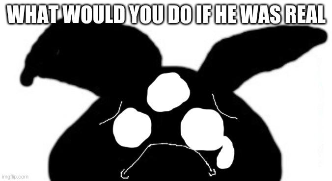 sad idot | WHAT WOULD YOU DO IF HE WAS REAL | image tagged in sad idot | made w/ Imgflip meme maker