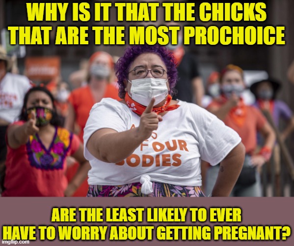 Not at closing time. Not with yours. Just no. | WHY IS IT THAT THE CHICKS THAT ARE THE MOST PROCHOICE; ARE THE LEAST LIKELY TO EVER HAVE TO WORRY ABOUT GETTING PREGNANT? | image tagged in pro choice,yuck,ugliness is birth control | made w/ Imgflip meme maker