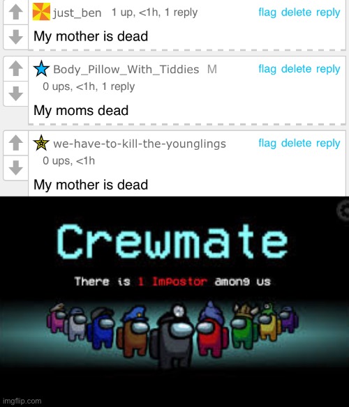 image tagged in there is 1 imposter among us | made w/ Imgflip meme maker