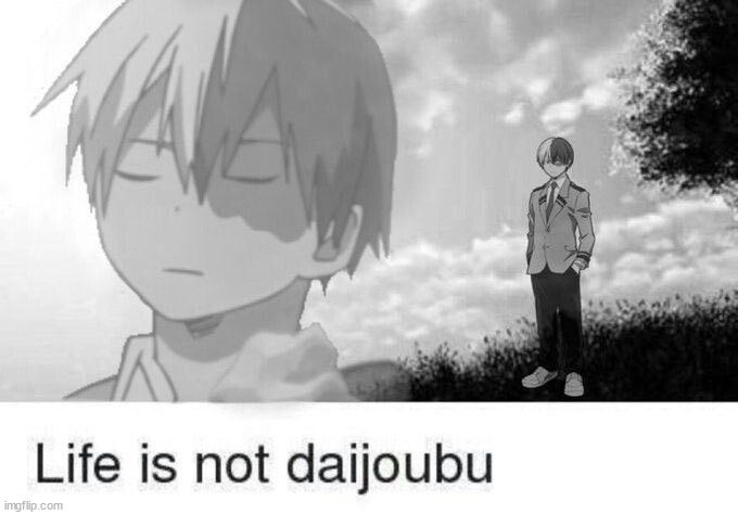 Life is not daijoubu | image tagged in life is not daijoubu | made w/ Imgflip meme maker