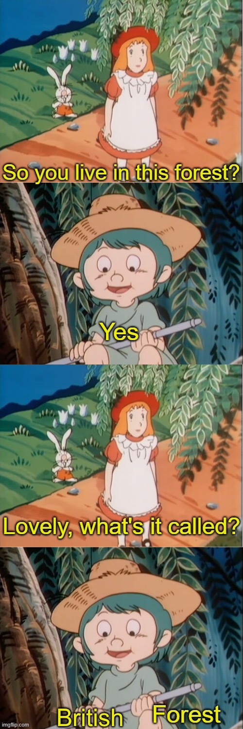 British | image tagged in blank forest | made w/ Imgflip meme maker