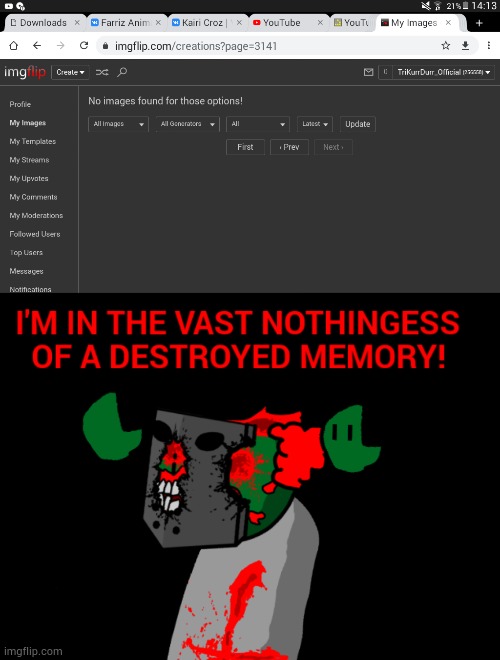 image tagged in i'm in the vast nothingness of a destroyed memory | made w/ Imgflip meme maker