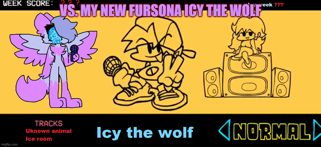 fnf v.s Icy | VS. MY NEW FURSONA ICY THE WOLF | image tagged in fnf custom week,furry,fnf,custom week,yes,fursona | made w/ Imgflip meme maker