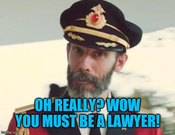 Captain Obvious | OH REALLY? WOW YOU MUST BE A LAWYER! | image tagged in captain obvious | made w/ Imgflip meme maker