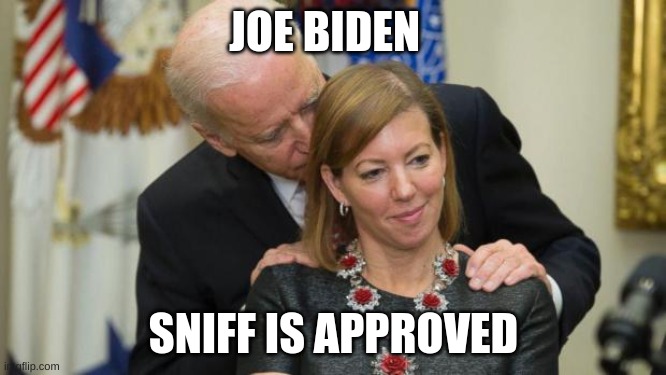 Joe Biden | JOE BIDEN; SNIFF IS APPROVED | image tagged in creepy joe biden | made w/ Imgflip meme maker