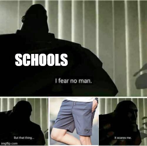 meme | SCHOOLS | image tagged in it scares me | made w/ Imgflip meme maker