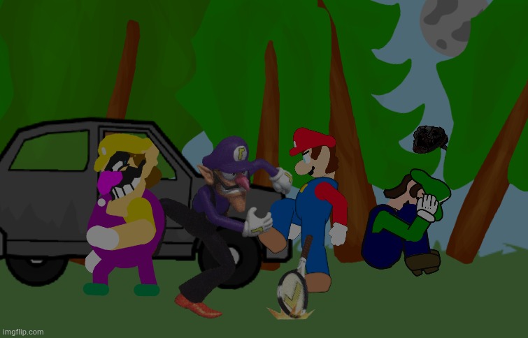 Wario, Waluigi, Mario and Luigi die to the Trollge after their car breaks down in Aurora Woods.mp3 | made w/ Imgflip meme maker