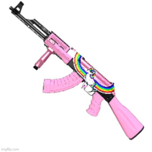 Best new AKM sticker | image tagged in rainbow ak-47,ak47,gun,transparent,stickers | made w/ Imgflip meme maker