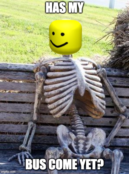 Waiting Skeleton | HAS MY; BUS COME YET? | image tagged in memes,waiting skeleton | made w/ Imgflip meme maker