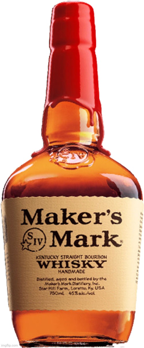New wiskey transparent sticker | image tagged in wiskey,makers mark,transparent,stickers | made w/ Imgflip meme maker