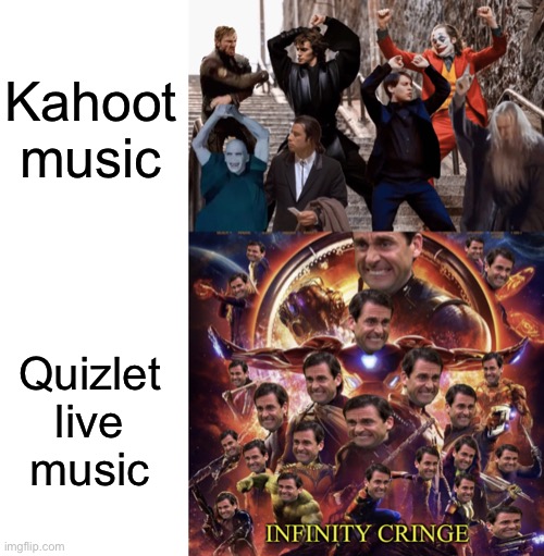 I HATE QUIZLET LIVE MUSIC |  Kahoot music; Quizlet live music | image tagged in joker tobey and the crew,infinity cringe,funny,memes,kahoot,quizlet live | made w/ Imgflip meme maker