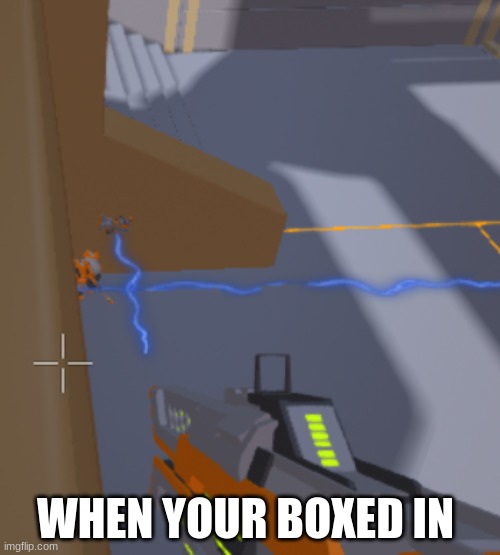 ev.io | WHEN YOUR BOXED IN | image tagged in games,evio | made w/ Imgflip meme maker