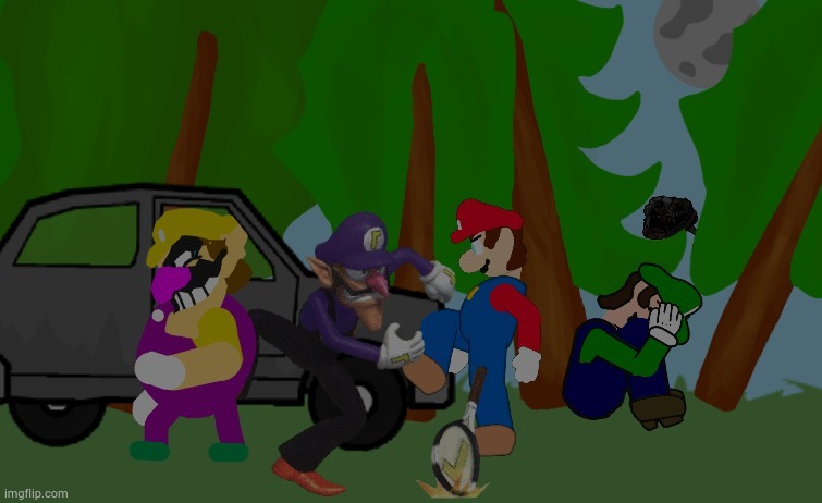 Wario, Waluigi, Mario and Luigi die to the Trollge after their car breaks down in Aurora Woods.mp3 | made w/ Imgflip meme maker