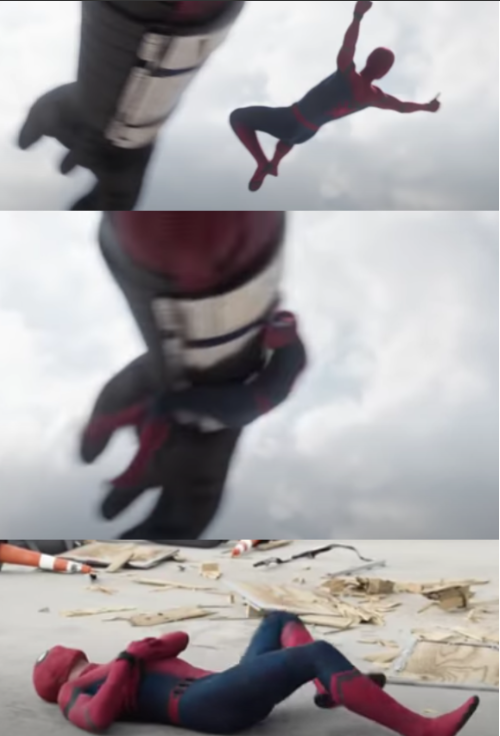 High Quality spiderman gets yeeted Blank Meme Template