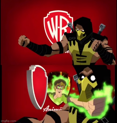 I made this, hope you all like it | image tagged in shaggy,scorpion,warner bros,mortal kombat,ultra instinct shaggy | made w/ Imgflip meme maker