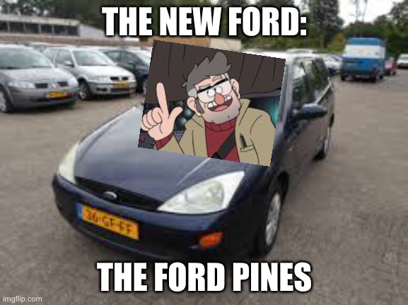 The new ford | THE NEW FORD:; THE FORD PINES | image tagged in gravity falls | made w/ Imgflip meme maker