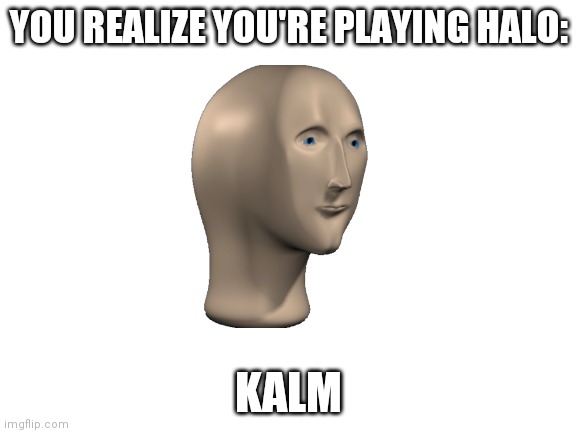 Blank White Template | YOU REALIZE YOU'RE PLAYING HALO: KALM | image tagged in blank white template | made w/ Imgflip meme maker