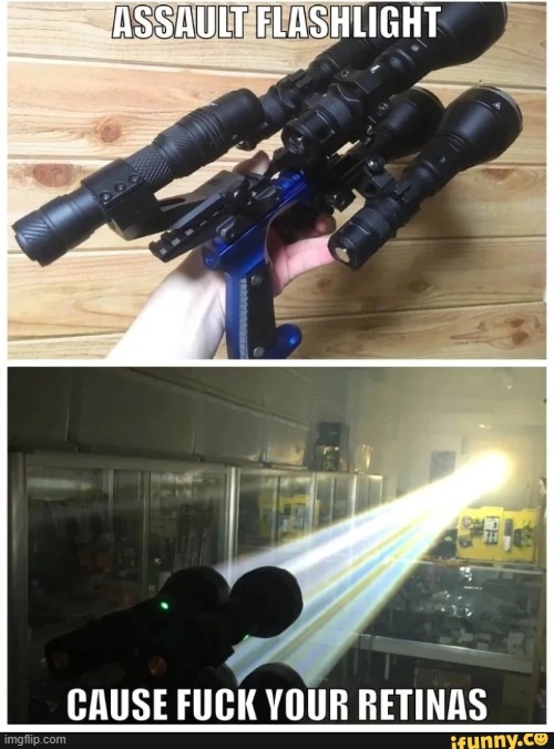 A truly powerful weapon | image tagged in funny,guns | made w/ Imgflip meme maker