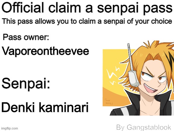 Yep :3 | Vaporeontheevee; Denki kaminari | made w/ Imgflip meme maker