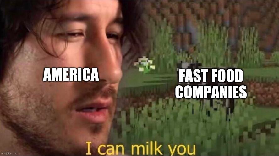 mmmmm mcdonald | FAST FOOD COMPANIES; AMERICA | image tagged in i can milk you template | made w/ Imgflip meme maker