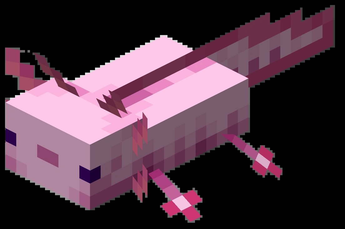 High Quality Axolotl minecraft Blank Meme Template