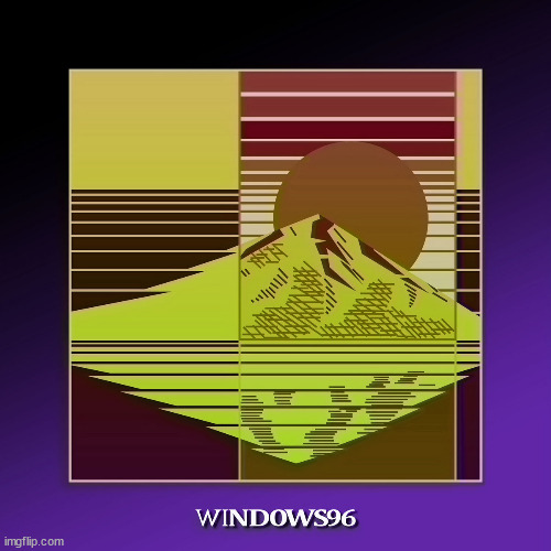 Windows96: One Hundred Mornings | A superb Vaporwave/Synthwave album | Link in the comments | image tagged in music,vaporwave,synthwave,electronic music,album | made w/ Imgflip meme maker
