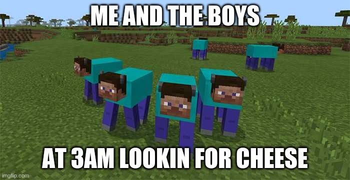 me and the boys | ME AND THE BOYS; AT 3AM LOOKIN FOR CHEESE | image tagged in me and the boys | made w/ Imgflip meme maker